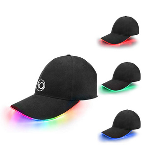 Wholesale Cap With Logo Custom Cotton Luminous Cap LED Unisex Sport Cap Customized Baseball Hat