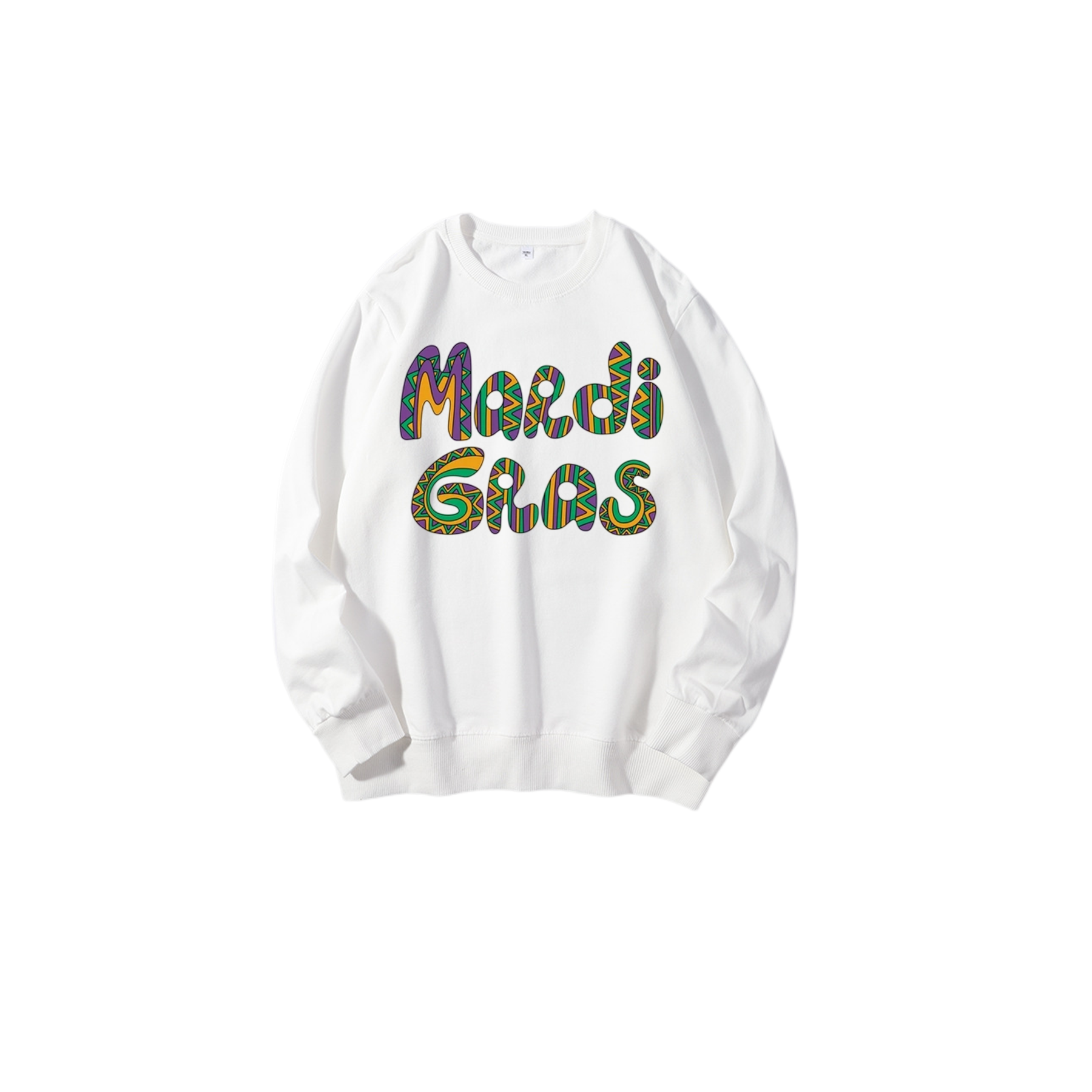 new item french terry custom print shirts Mardi Gras tops o-neck boy sweatshirt