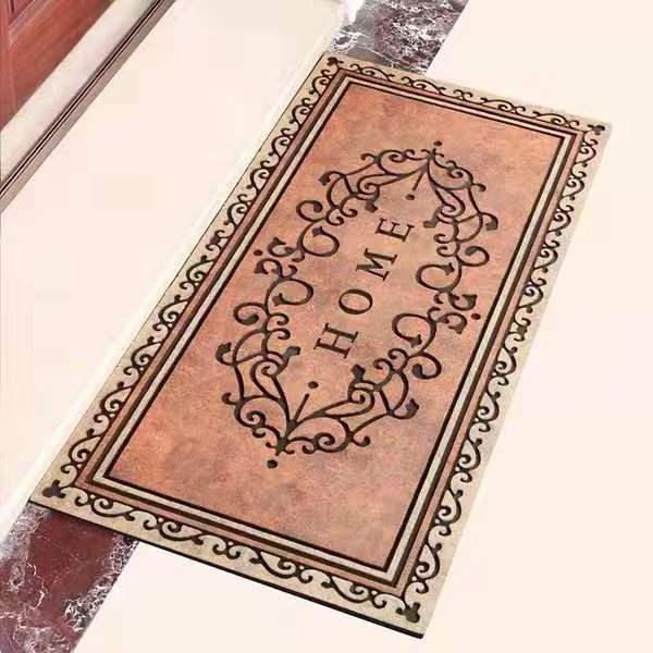 Anti Slip Waterproof  Recycled Rubber Bottom Enterway Outdoor Welcome Door Mat