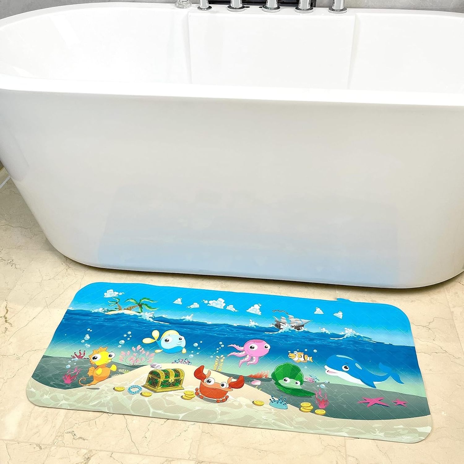 clay anti mold pvc long foot non slip bathtub shower and foot scrubber mat with suction cup bath tub mat squ for shower