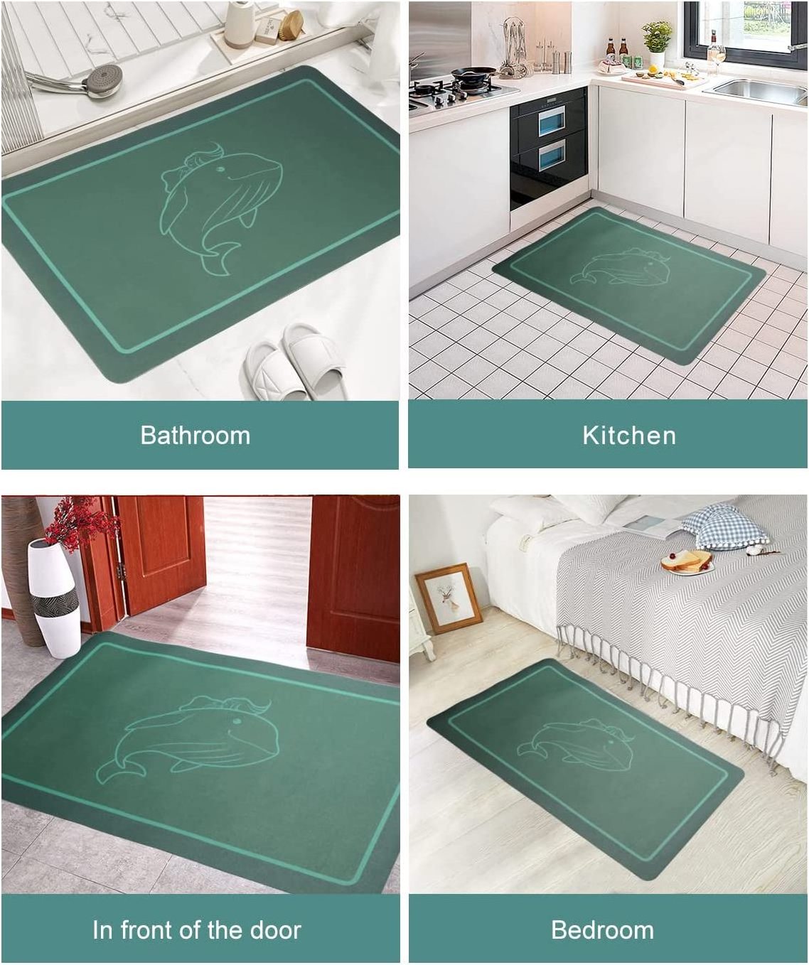 2024 Luxurious Anti Non Slip Antislip Absorbent Absorbing Floor Door Skymoving Washroom Products Bath Mats Bathroom Mats Rug