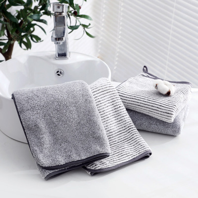 Microfiber towels bamboo charcoal fiber absorbent household shower thick soft face towel bath towel