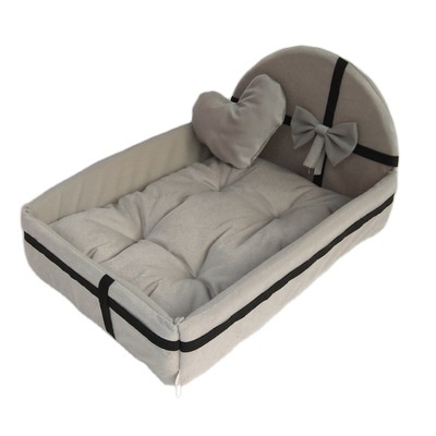 Read to ship luxury heart dog kennel princess dog bed mattress latest gift box design pet bed