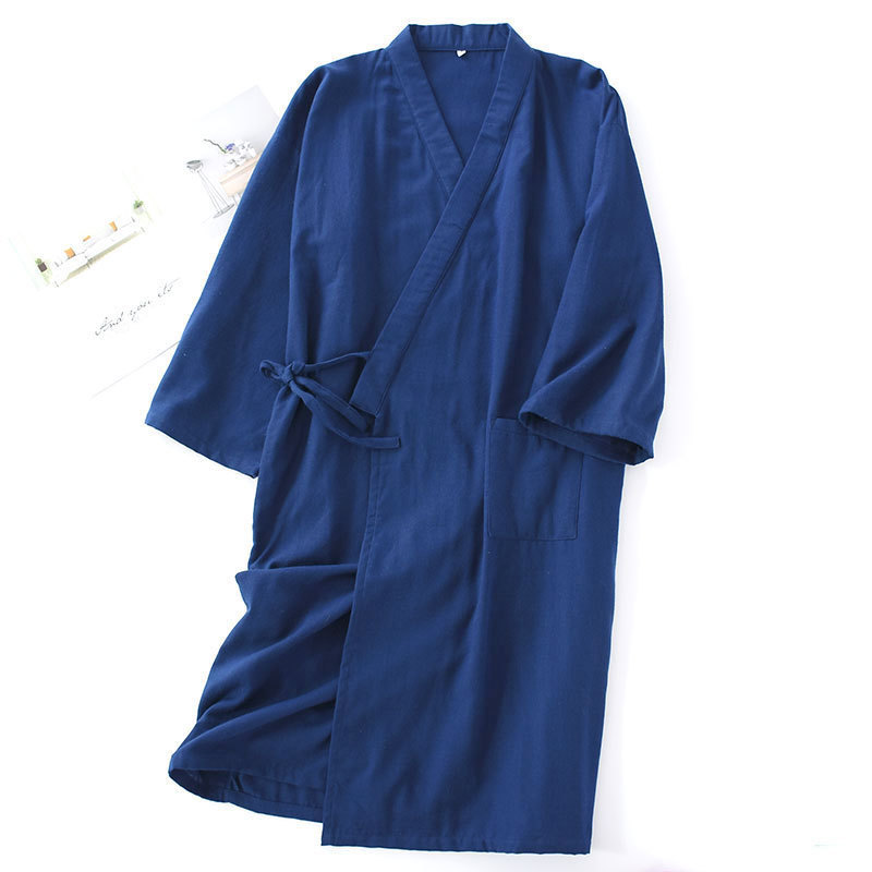 Wholesale comfortable Cotton Sleepwear Man Soft kimono Robe Japanese Kimono Style Robe Men