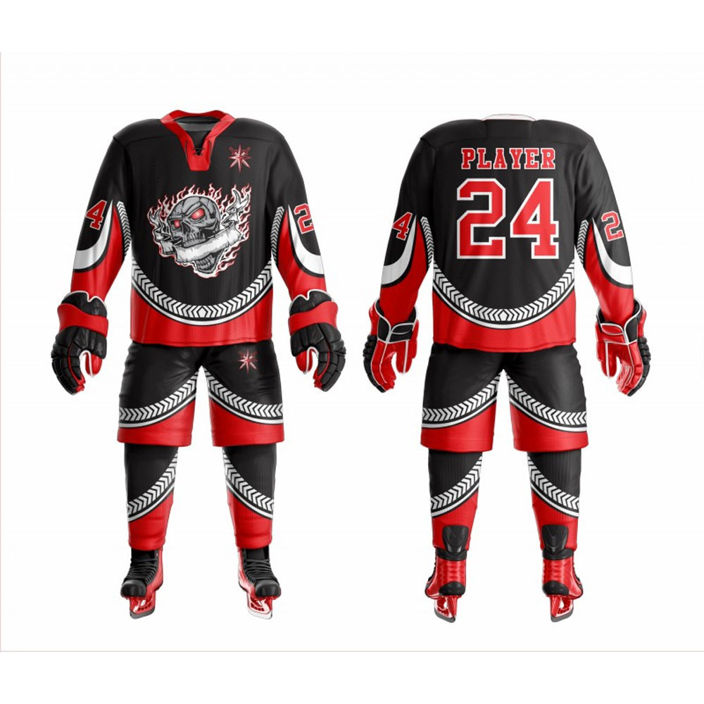 Top Custom Jersey Hockey Embroidery Tackle Twill Team Hockey Shirt Ice Hockey Uniforms Jerseys