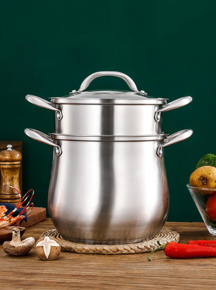 High Quality Large 26cm-36cm Kitchen Food Cooker Five Layer Stainless Steel Seafood Steamer