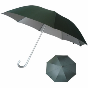 Factory wholesale hook handle stick umbrella long straight handle umbrella dark green windproof umbrella