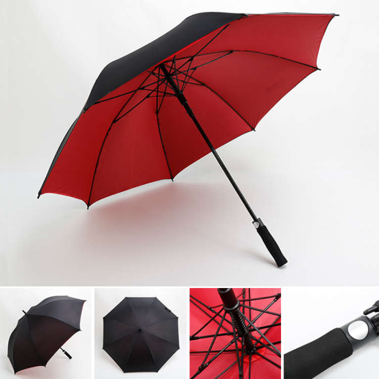 Chinese manufacturer windproof golf umbrella double layer golf umbrella big size sport golf umbrella