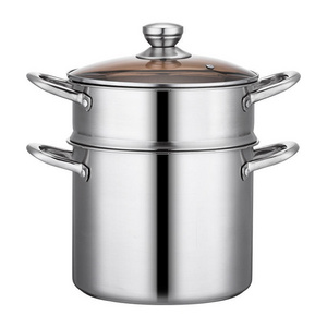 Wholesale Thickedned 5 Ply Clad Stock Pot Stainless Steel Household Cookware Boiler Steamer Pot