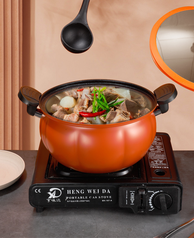 Pumpkin Shape  Non-Stick Multi-Functional Stewing And Boiling Soup Pot