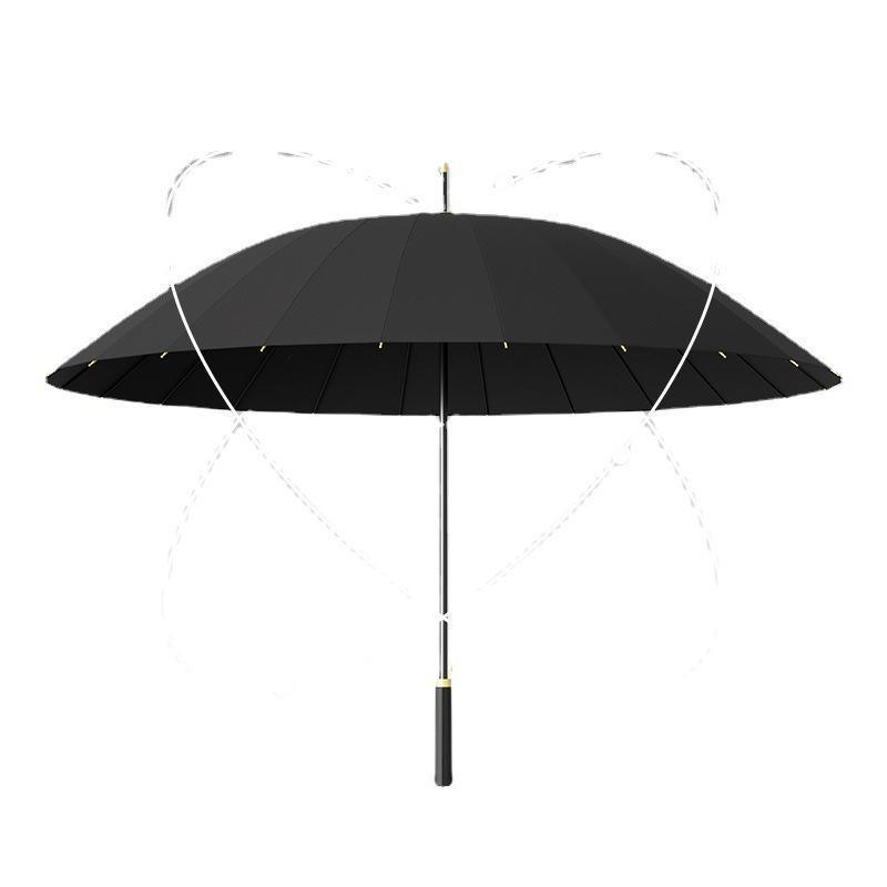 3 Folding Umbrella High-end Luxury  UV Protection Windproof Business Automatic Umbrella With Golden Wooden Handle