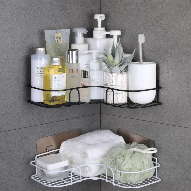 Wholesale Rust Proof Stainless Steel Corner Shower Caddy Basket Rack Bathroom Shelf Shampoo Holder Organizer