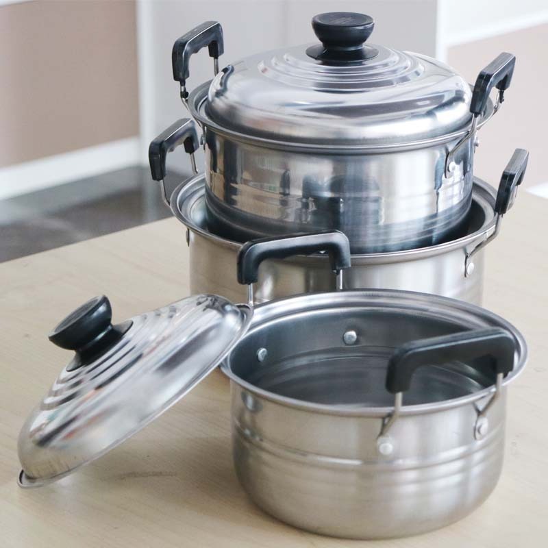 Stainless steel suit pan American high soup pot has 10 woolly household pot induction cooker wholesale gas type general saucepan