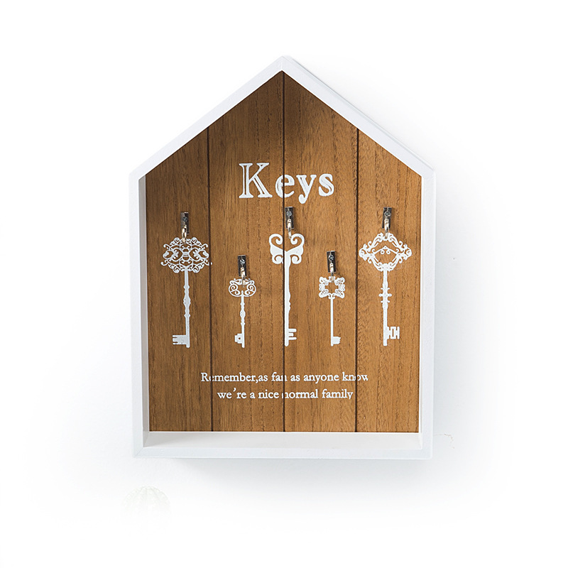 Cute Wooden Hanging Wall Decorative Box Key Holder For Wall