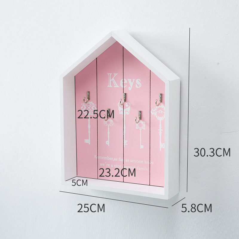 Cute Wooden Hanging Wall Decorative Box Key Holder For Wall