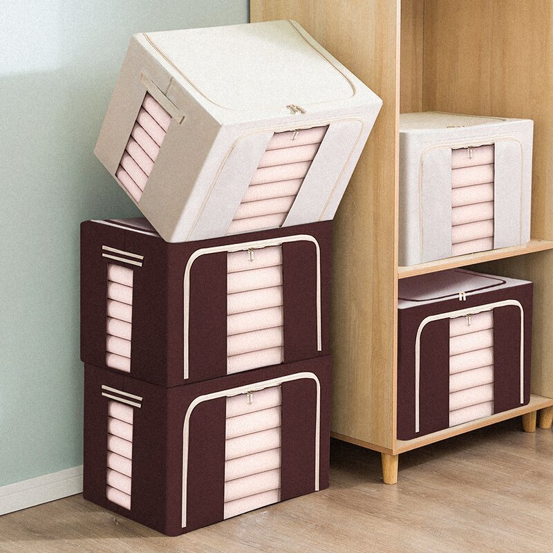 Fabric Foldable Storage Box Clothes Underwear Foldable Organizer 25l 50l 80l Household Laundry Visible Toy Storage Cabinet