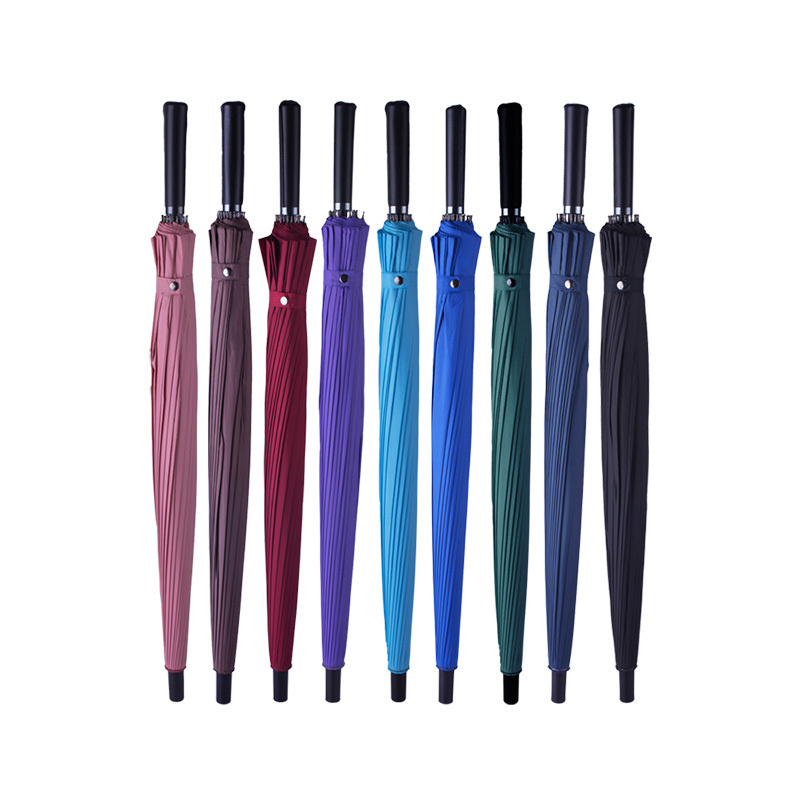 Chinese supplier New fashion 3 persons golf umbrella long handle man rain umbrella home 24 ribs windproof umbrella