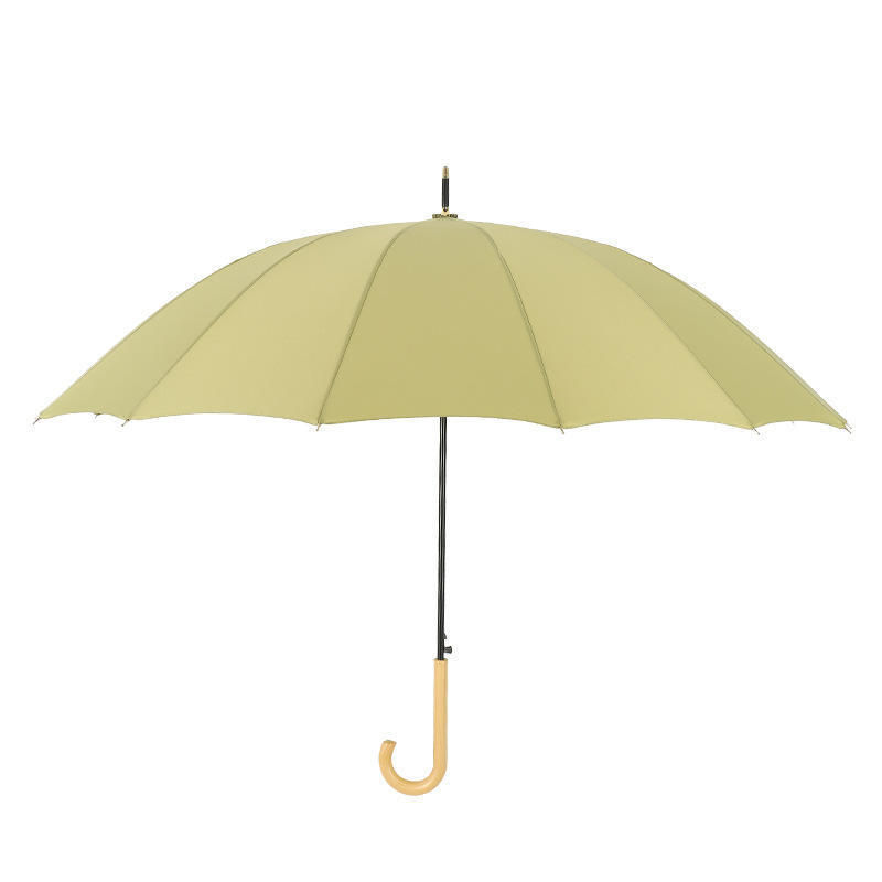 3 Folding Umbrella High-end Luxury lti Colors UV Protection Windproof Business Automatic Umbrella With Golden Wooden Handle