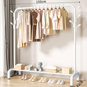 bedroom Metal clothes stands & shoe racks Clothes Storage Hanger Rack with Hook