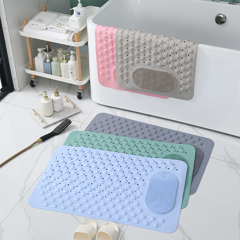 MU Hotsales Factory Made Shower Mat Non Slip Silicone Rubber Shower Mat Bathroom Floor Mats For Shower Non Slip