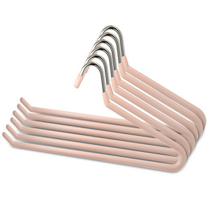 Wardrobe Pants Hanger Non Slip Z Shape Open Ended Metal Pan Hangers PVC Coated Metal Pants Trouser Hanger