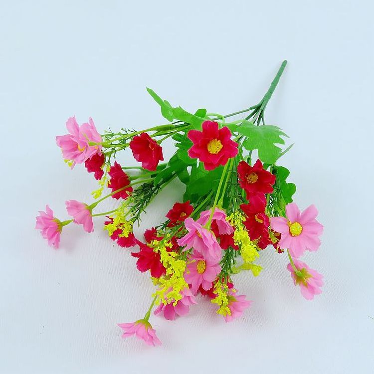 Artificial Flower Faux Daisy Plant Bouquet Artificial Faux Silk Daisy Flower Home Garden Decor