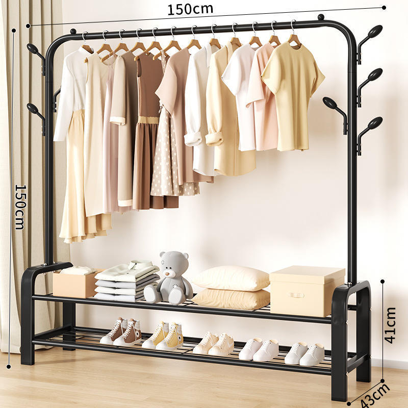 bedroom Metal clothes stands & shoe racks Clothes Storage Hanger Rack with Hook