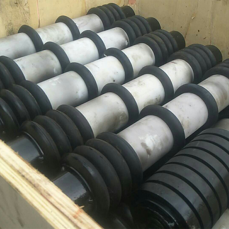 Heavy duty roller conveyor return roller rubber ring disc comb conveyor roller