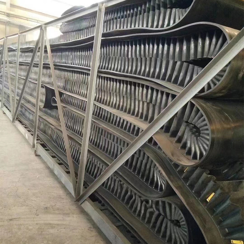 Ripple sidewall 90 degree vertical heavy-duty corrugated sidewall conveyor belt