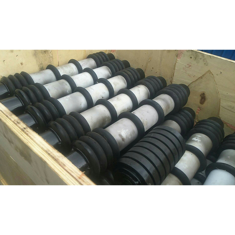 Heavy duty roller conveyor return roller rubber ring disc comb conveyor roller