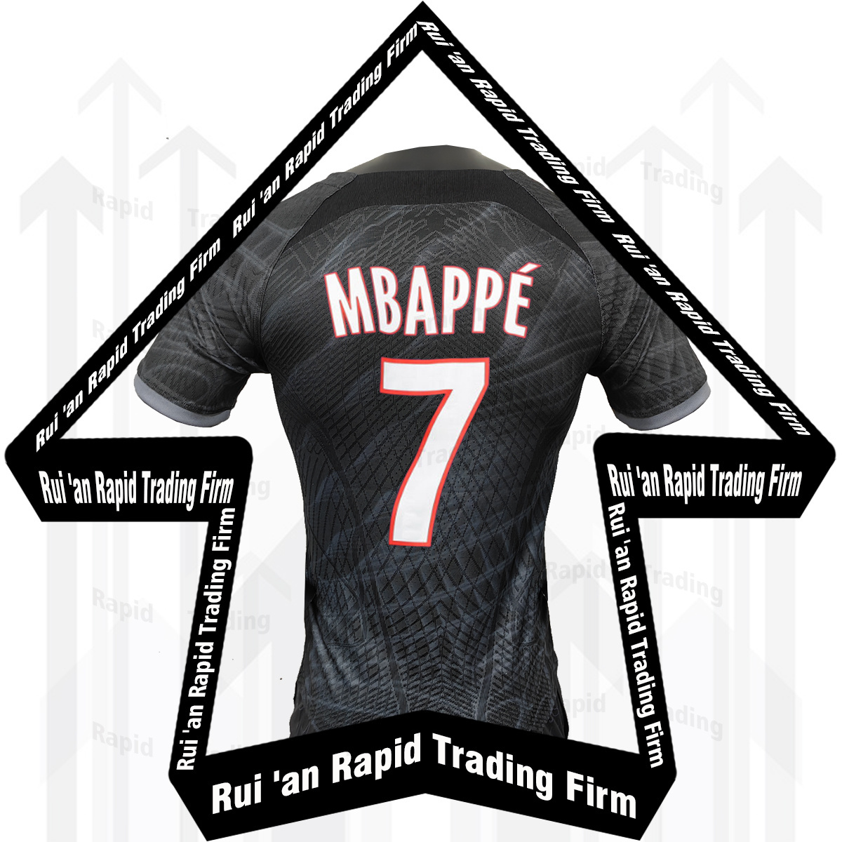 Wholesale latest cheap Thailand Paris 7 Saint Germain black orange soccer jersey mens soccer jerseys Mbappe mlses soccer jersey