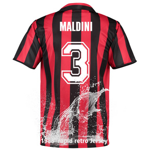 luxury vintage wholesale soccer t shirt 1988 tenu de football de ac milaner Retro football shirt ronaldo milan ac maldini jersey