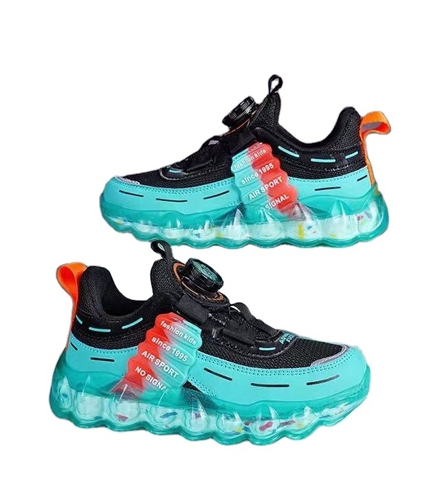 Chinese brand hot sale stock lots high quality fashion Children's running shoes popcorn soft bottom for running