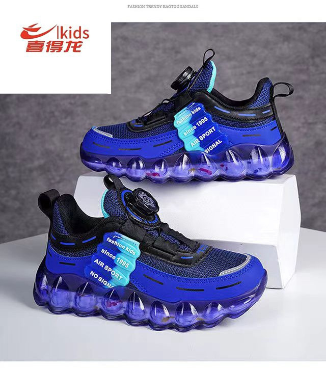 Chinese brand hot sale stock lots high quality fashion Children's running shoes popcorn soft bottom for running