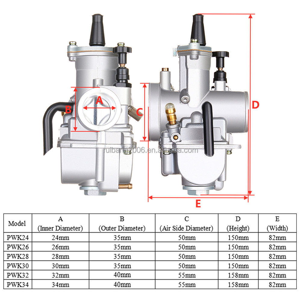 Racing PWK Carburetor 24 26 28 30 32 34 For Keihin 2T 4T Engine Dirt Bike Motorcycle Scooter ATV Quad Go Kart Carburetor