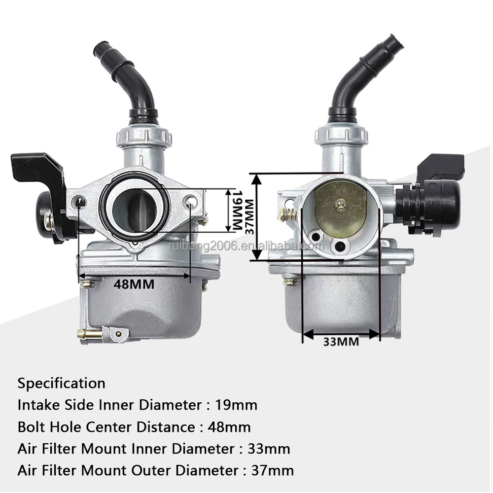 PZ19 Carburetor For 50cc 70cc 90cc 110cc 125cc Coolster Taotao Redcat Coolsport Peace Baja ATV Quad Dirt Bike Carburetor