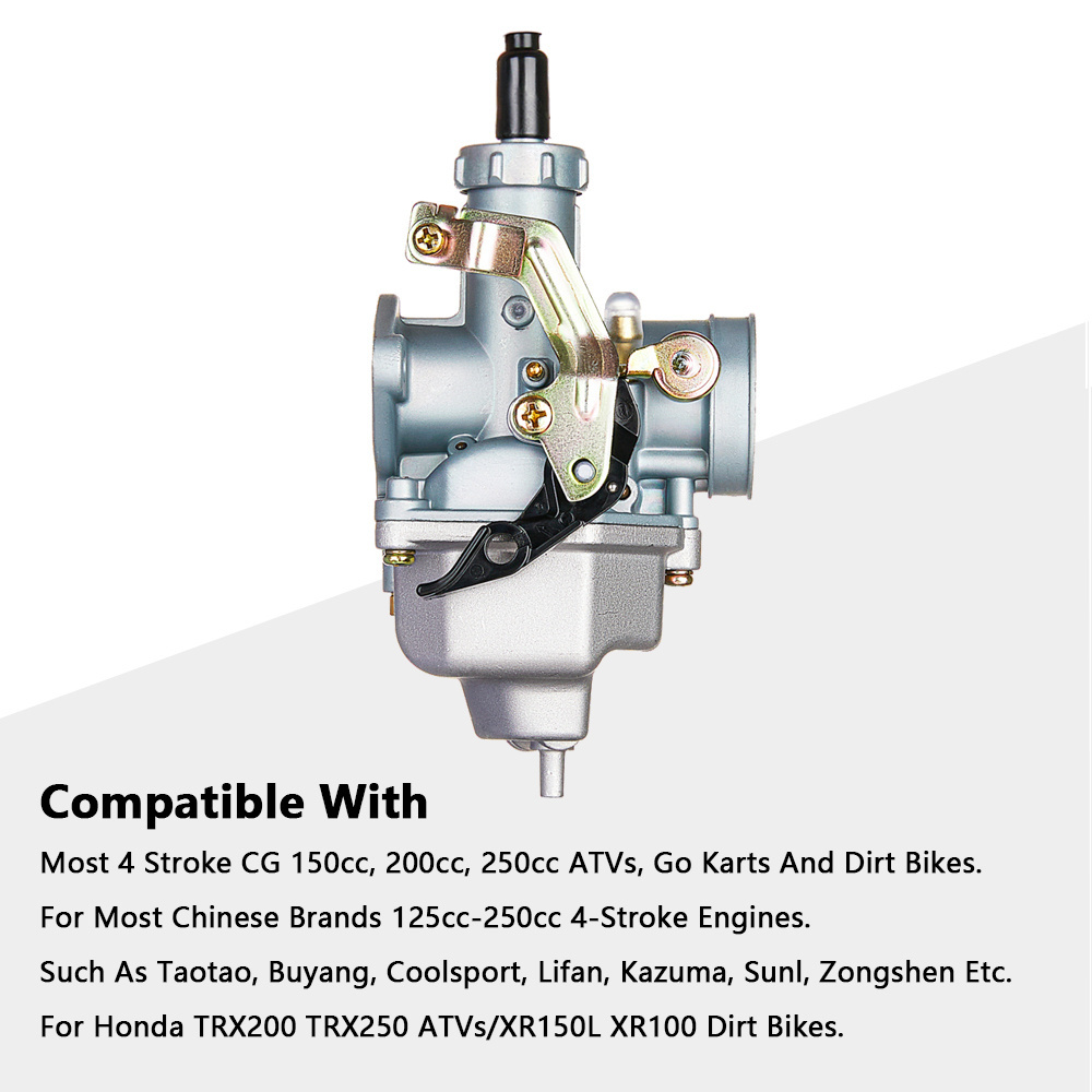 Cable PZ27 Carburetor 27mm For 4 Stroke Engine CG 125cc 150cc 200cc 250cc ATV Go Kart Dirt Pit Bike Quad Carburetor