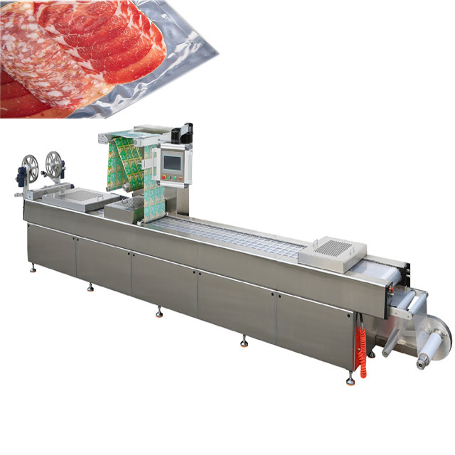 500g 1kg meat bacon vacuum thermoforming packaging machine full automatic vacuum form modified atmosphere packing machine