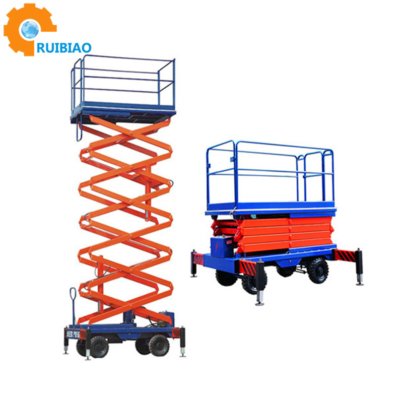 Stationary Ever-eternal Hand Crank omni Wheel Mobile Hydraulic Scissor Lift Platform For Robot Home Elevator Wheelchair