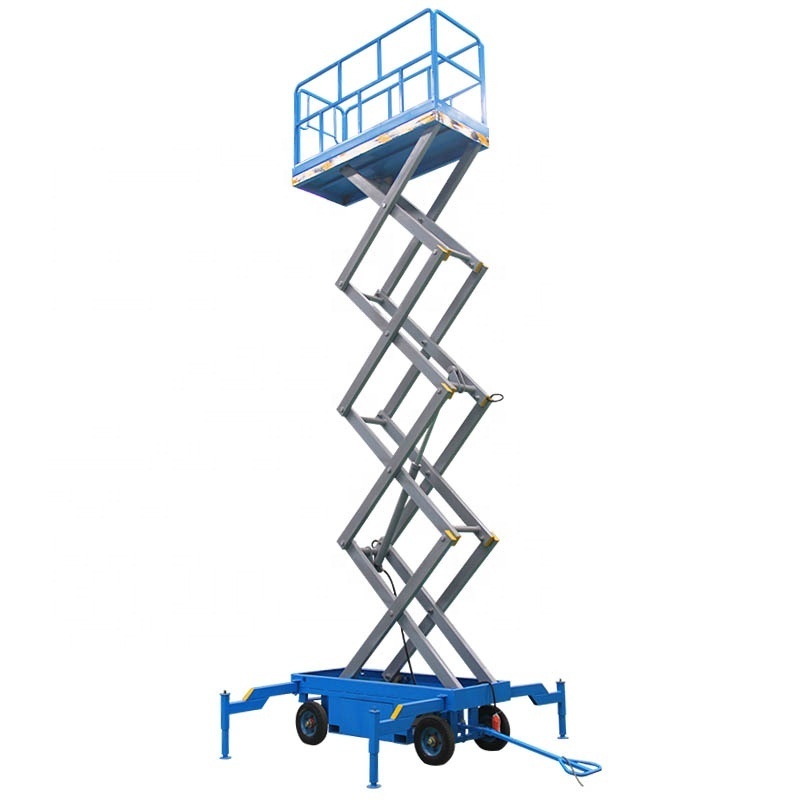 12 meter Scissor lift scaffolding 18m 500kg Hydraulic electric lift mobile scissor shear fork lift platform