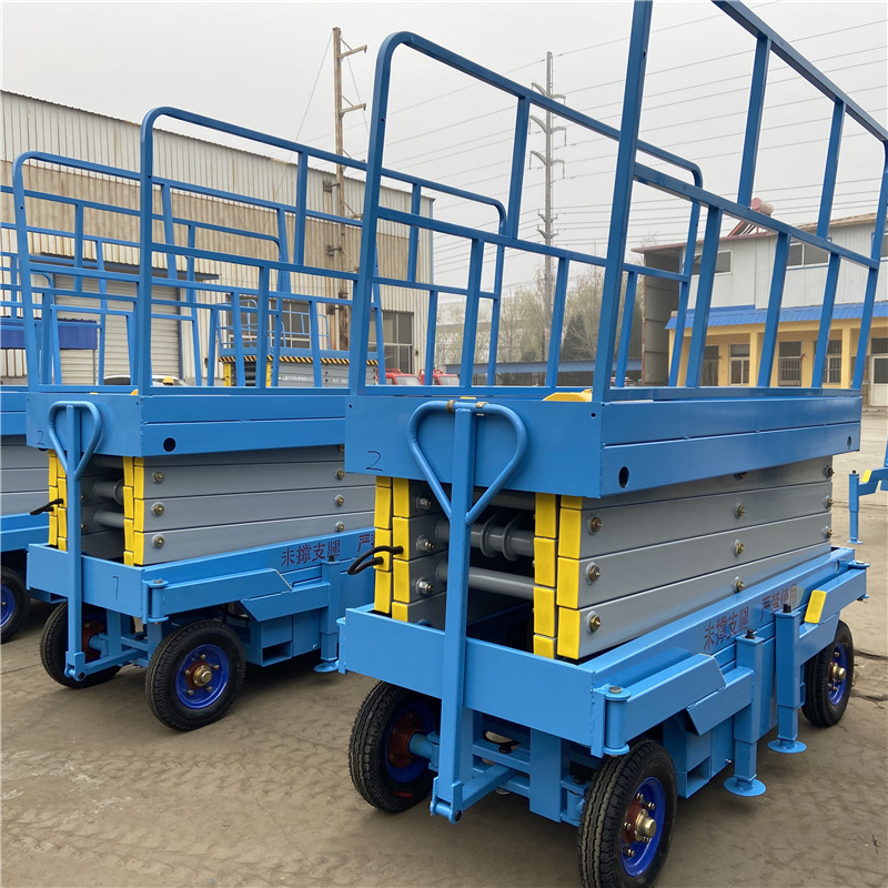 Trailer Mounted Small Electric Elevator Mobile Hydraulic Cargo Scissor Aerial Working Truck Lift