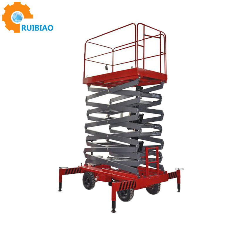 Stationary Ever-eternal Hand Crank omni Wheel Mobile Hydraulic Scissor Lift Platform For Robot Home Elevator Wheelchair