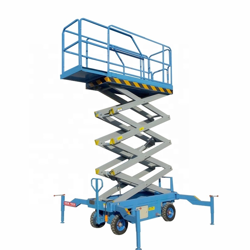 12 meter Scissor lift scaffolding 18m 500kg Hydraulic electric lift mobile scissor shear fork lift platform