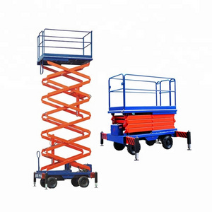 Stationary Ever-eternal Hand Crank omni Wheel Mobile Hydraulic Scissor Lift Platform For Robot Home Elevator Wheelchair