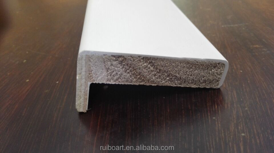 white gesso coated Primed finger joint wood door jamb door casing architraves moulding