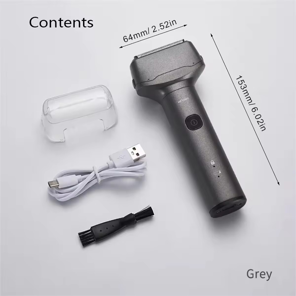 3 Blades USB Shaving Machine Beard Razor Rechargeable Foil Shaver Reciprocating Electric Shaver For Men