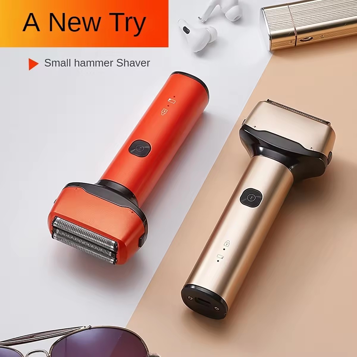 3 Blades USB Shaving Machine Beard Razor Rechargeable Foil Shaver Reciprocating Electric Shaver For Men