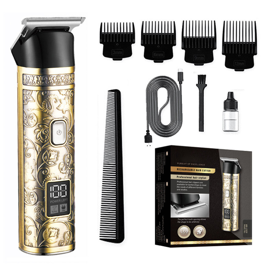 Professional Hair Clipper Usb Rechargeable Hair Trimmer Blade LCD Display Man Salon Barber Hair Cutting Machine Shaver