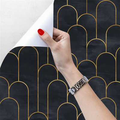 Peel and Stick Wallpaper Modern Geometric Wallpaper 17.71 in X 118 in Self-Adhesive Removable Wallpaper for Home Decoration