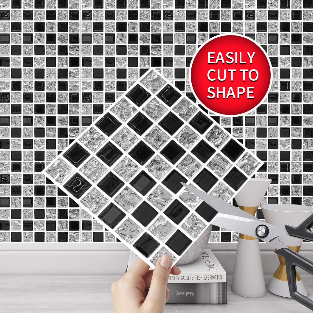 Mosaic Art Eclectic Peel and Stick Wall Sticky Backsplash Vinyl Waterproof Removable Tile Sticker Decals for Bathroom Kitchen